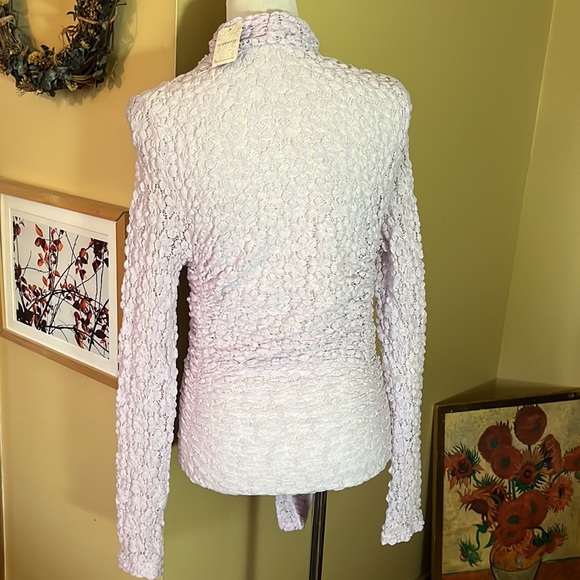 FREE PEOPLE Size Medium DAY-NIGHT Ruched LACE Mockturtle Bodysuit Stretch $68NEW - Picture 9 of 16